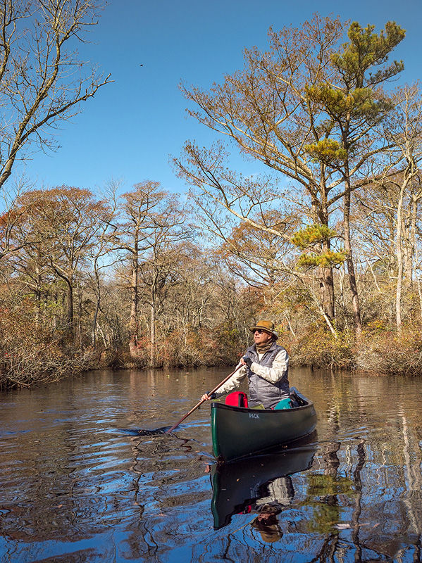 Joseph Fehrer paddles Nassawango Creek